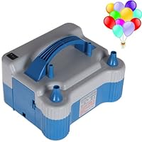 【The Best Deal】OriGlam Portable Dual Nozzle Blue White 110V 700W Electric Balloon Blower Pump, Electric Household Balloon Inflator Air Pump Blower For Birthday, Wedding Decoration