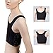 Aivtalk Breathable Super Flat Les Lesbian Tomboy Compression Chest Binders 3 Rows Clasp XL Black