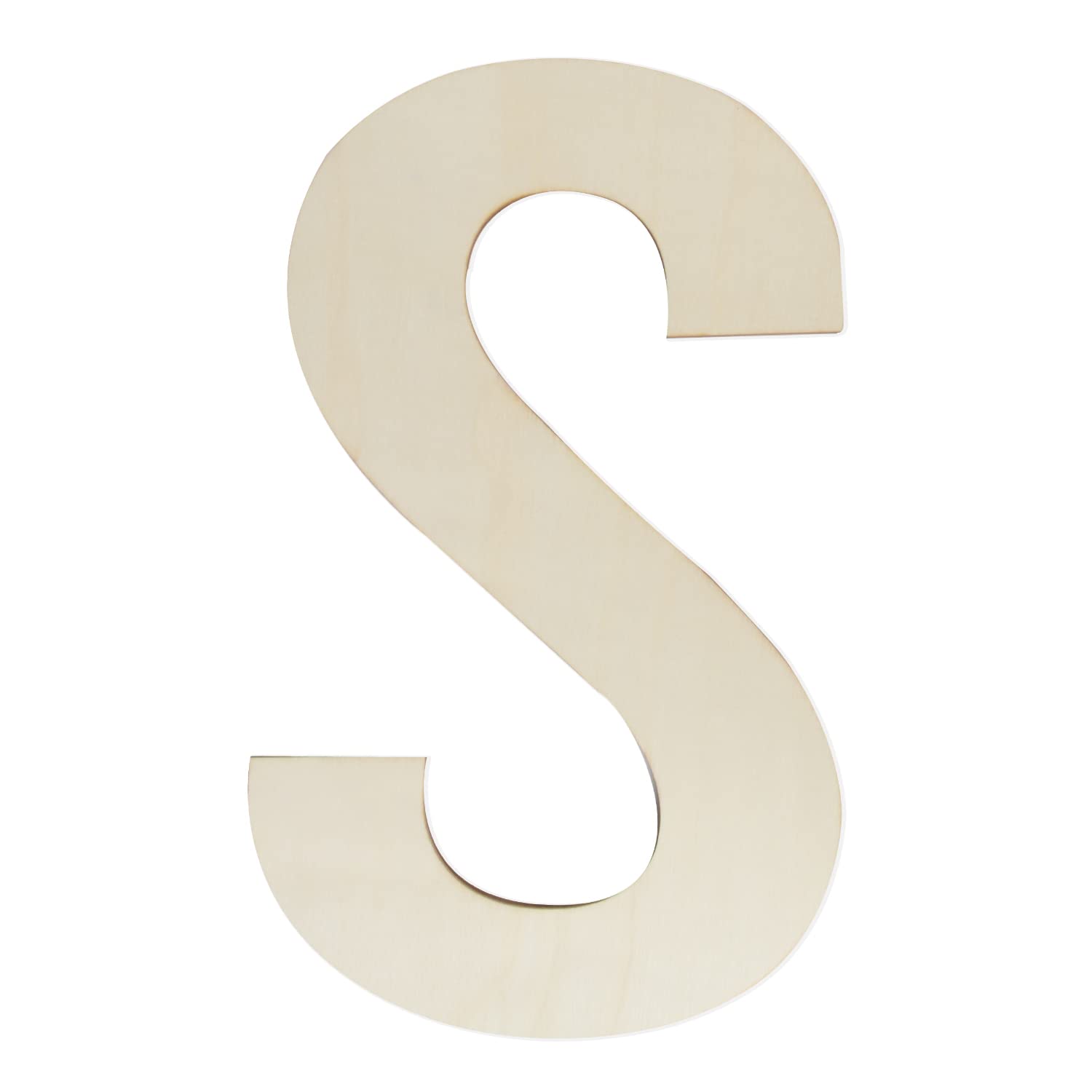 Wooden Letters 12 Inch, Big Wooden Letter S Shapes Cutouts Blank Unfinished Large Wood Alphabet Letters for DIY Crafts Wall Decor Painting Wedding Birthday Party Decoration Room Home Decorations