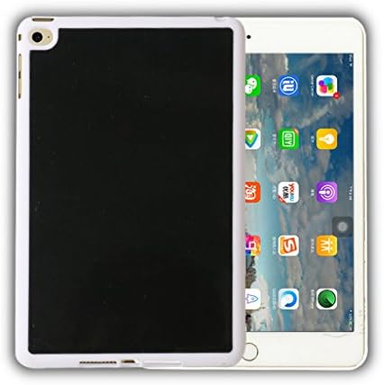 Accessory Crunch Anti-Gravity Selfie Case for iPad Mini 4, Hands Free Nano Suction Stick to Glass, Tile, Car GPS, Most Smooth Surface - Black on White