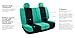 FH Group Stylish Full Set Car Set Covers Front Set and Rear Split Function, Airbag Compatible – Universal Fit for Cars Trucks & SUVs (Mint/Black)