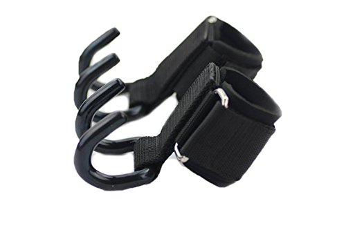 Gym Power Weight Lifting Hooks Grips With Thick Neoprene Padded Wrist Support (Pair) - Thumbnail 6