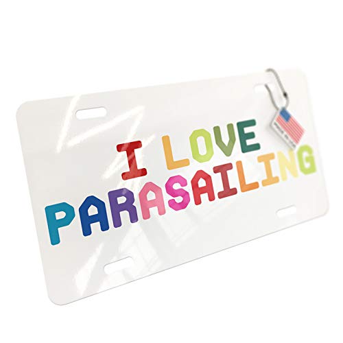 NEONBLOND I Love Parasailing,Colorful Aluminum License Plate