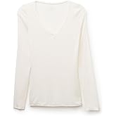 Intimissimi Woman's Sheer V-Neck top in Modal Ultralight with Cashmere