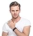 Jstyle Braided Leather Bracelet for Men Bangle Wrap Stainless Steel Magnetic-Clasp 8.5 Inch Black