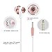 Earbuds In Ear Headphones with Microphone DT120 Premium Aluminum Noise Isolating Sweatproof Earphones for iPhone iPad Samsung Android Cell Phones Tablets Laptop Computer (Rose)