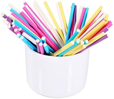 100Pcs Qinsgun Lollipop Sticks 4 Inch Sucker Sticks Suger Chocolate Cake Candy Making Sticks (Multicolor)