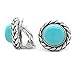 Vintage Clip On Earrings Braided Light Blue Women Fashion