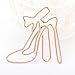 Shoppingmoon High Heel Shoes Paper Clips Metal Card File Note Clips for Office School Wedding Decoration (Rose Gold) Pack 12pcs