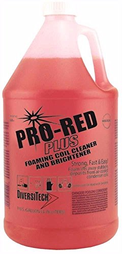 DIVERSITECH PRO-RED+ PLUS NON-ACID FOAMING OUTDOOR CONDENSER COIL CLEANER, EXTRA HEAVY DUTY, 1 GALLON, 4 PER CASE (1/CS)