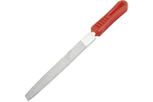 Baisiky 6'' inch Diamond Coated Flat File Plastic Handle Hand Tools for Grinding on Glass, Stone, Marble, Rock, Bone,120 Grit