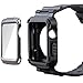 iiteeology Replacement for 38mm Rugged Protective iWatch Case and Band with Built-in Screen Protector Compatible with Apple Watch Series 3/2/1 - Space Gray