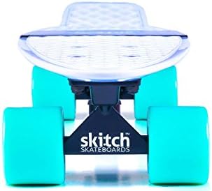 White Penny Board Skateboards For Christmas – Christmas Gifts for Boys Girl Teen Holiday Birthday Gift Skateboard – Skitch 22 Inch Mini Cruiser Board with FREE Skate Tool and Skateboard Backpack