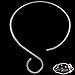 2 mm Thin Silver Swirl Hammered Neckwire Choker Collar Necklace Wire (CS8)
