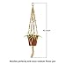 Newcomdigi Macrame Plant Hanger Indoor Outdoor Hanging Planter Basket Jute Rope 4 Legs 40 Inch