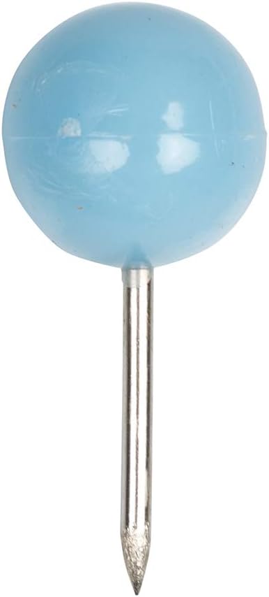 JAM PAPER Colourful Push Pins - Round Head Map Thumb Tacks - Baby Blue Pushpins - 100/Pack - Image 5