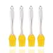 Fodier Silicone Basting/Pastry/Oil Brush, Serving for Kitchen Gadgets, BBQ Grilling, Marinating, Cooking, Baking, Cake Desserts, Steak and More. Set of 4 (Multicolor)