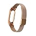 OLLIVAN for Xiaomi Mi Band 3 Replacement Strap, Stainless Steel Wristband Bracelet Replacement Band Wrist Strap for Mi Band 3 Tracker, Host Remove Easily via Double Elastic Buckle (Buckle Rose Gold)