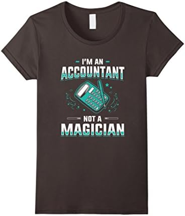 Women's I'm an Accountant Not a Magician T-Shirt XL Asphalt