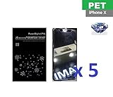 PowerDigital(TM) Diamond Sparkling Glitter Screen Protector for iPhone Xs/X (iPhone 10) 2017 with Lint Cleaning Cloth (Retail Packaging, PET Material) - 5 Pack
