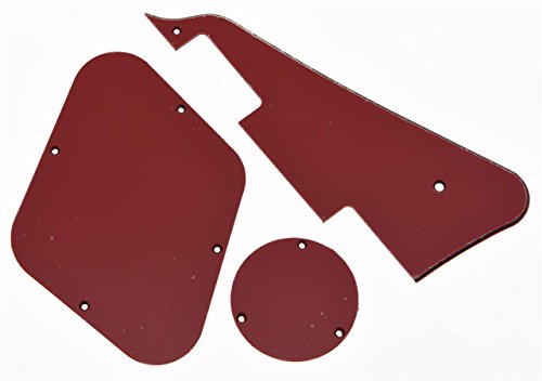 KAISH Red 3 Ply LP Pickguard & Rear Plate Switch Plate Cavity Covers for Epiphone Les Paul