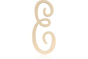 Wooden Letters 12 Inch for Wall Decor Cursive Wooden Monogram Letters Unfinished Large Wood Letter E Focal20 Craft Alphabet Wall Hanging for Wreath Baby Shower Home Decoration