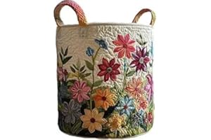 Quilted Laundry Basket Organize for Blankets Toys Book and Clothes Versatile Storage for Nursery, Bedroom, Laundry Room & Toy