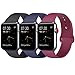 ATUP Compatible with for Apple Watch Replacement Band 38mm 40mm 42mm 44mm Women Men, Soft Silicone Band Compatible with for iWatch Series 4, 3, 2, 1 (&-3-Pack Black/Navy Blue/Wine Red, 42mm/44mm-M/L)