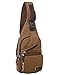 mygreen Mens Canvas Chest Pack Cross body Outdoor Travel Bag Rucksack Sling Backpack(Khaki)