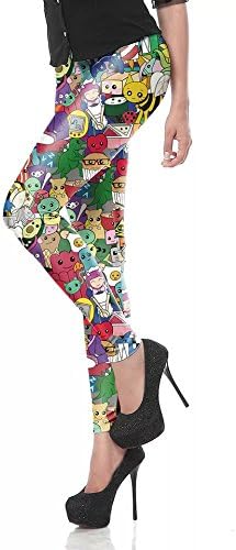 Ecommerce Trade LTD Ladies Unicorn Mermaid Scale Finn Cartoon Leopard Print Leggings Yoga Running Fitness Casual Fashion (Cartoon Leggings)