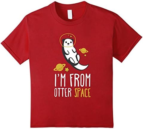 unisex-child I'm From Otter Space T-Shirt 10 Cranberry