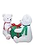 5 Foot Long Christmas Inflatable Two Cute Polar Bears Hug Gift Box LED Lights Decor Outdoor Indoor Holiday Decorations, Blow up Lighted Yard Decor, Lawn Inflatables Home Family Outside
