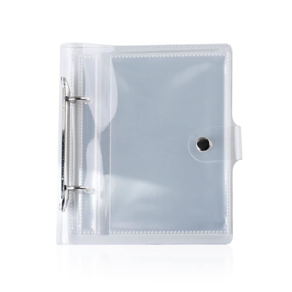 Modixun Clear Small Photo Album for 4×6in Photos, Loose-leaf Photo Book, Small Brag Book with 25 Clear Inner Pages, Holds 50 photos, Style A