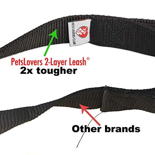 image for Dutchy Brand Pets Lovers Club Black Dog Leash - Sturdy Nylon Strap - P