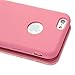iPhone 6 Protective Case,Masione™ Heavy Duty Shockproof Rugged Ultra Thin Transparent Touch Screen Front Clear Flip Case Premium Full Body Case Protection Soft Gel TPU Flip Cover Shell With Screen Protector Set (Pink)