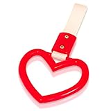 Tsurikawa Handle Japanese Subway Ring Train Bus Handle Hand Strap Drift Charm JDM Bosozoku (Heart: Red)
