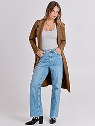 ANRABESS Long Cardigans for Women Lapel 2023 Fall