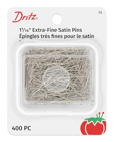 Dritz 75 Satin Pins, Extra fine, 1-1/16-Inch (400-Count)