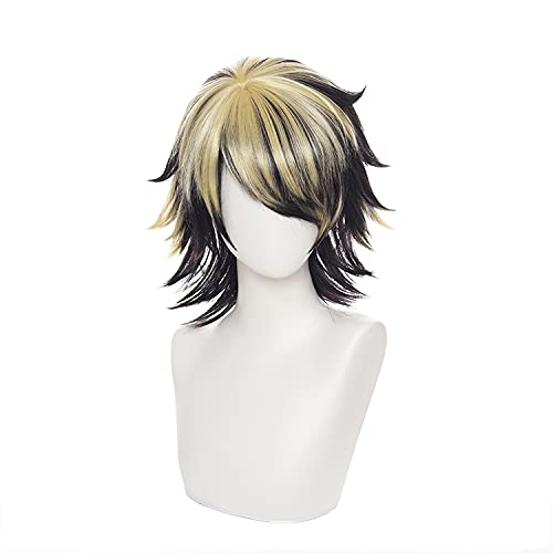 MUZI WIGS Anime Cosplay Wigs for Tokyo Revengers Cosplay Wigs with Free Wig Cap (Hamiya Kazutora)