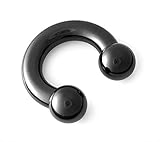 316L Black PVD Coated Surgical Steel Circular Barbell Horseshoe 4g 5/8