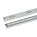 URBEST Drawer Slides 10 Inch Full Extension 3 Sections Ball Bearing Telescopic Slide Rails (Silver, 10 Inch)