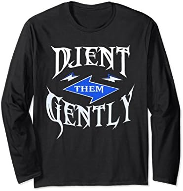 Unisex Djent Them Gently Funny Metal Guitarist Long Sleeve T-Shirt XL: Black