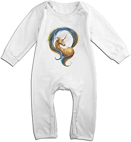 Vvw4 Unicorn HorseNewborn Kids Baby Long Sleeve Unisex Romper Jumpsuit Playsuit