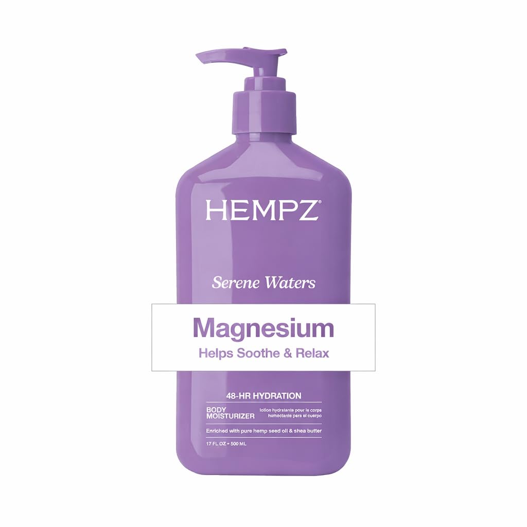 Photo 1 of *BROKEN PUMP* Hempz Magnesium Body Lotion, Serene Waters Moisturizer, Soothing and Hydrating with Arnica, 17 fl.oz.