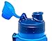Nomader BPA-Free Collapsible Sports Water Bottle - Foldable with Reusable Leak Proof Twist Cap for Travel Hiking Camping Outdoor and Gym - 22 oz (Vibrant Blue)