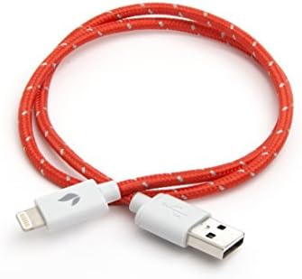High Durability Apple Lightning Charge &amp; Sync Cable - Apple MFi Certified - Half Meter (Coral Color)