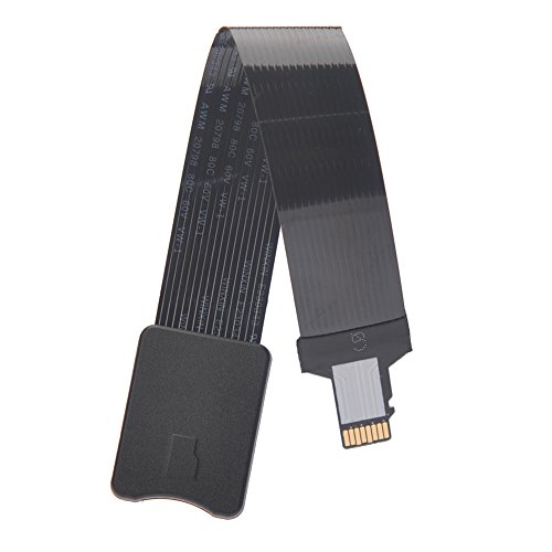 OUSHE 46cm TF/Micro SD to Micro SD Extension Cable Flexible 4 8 16 32GB TF Memory Card Reader Adapter Zip Extender Cord for MacBook/Kindle/Raspberry Pi/Camera/Arduino/3D Printer/Monitoring System/TV
