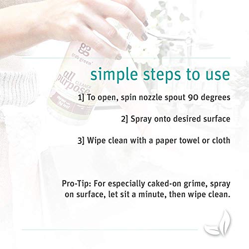 image for Grab Green Naturally-Derived, Biodegradable All Purpose Cleaner, Resid