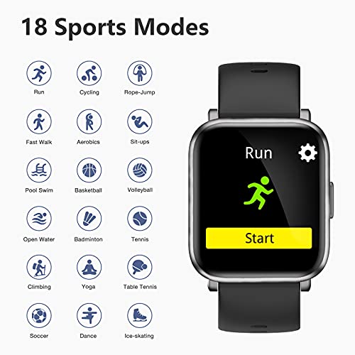 Smart Watch for Android Phones iOS, KALINCO Swim Watch with Heart Rate