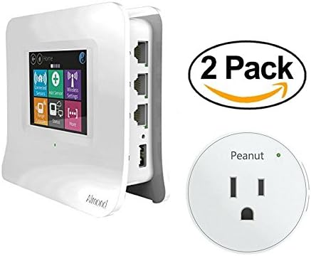 Securifi Bundle Pack - Peanut Smart Plug &amp; Almond 3 Smart Home Wifi System Network Router - Compatible with Amazon Alexa - Remotely Monitor and Control Lights Appliances